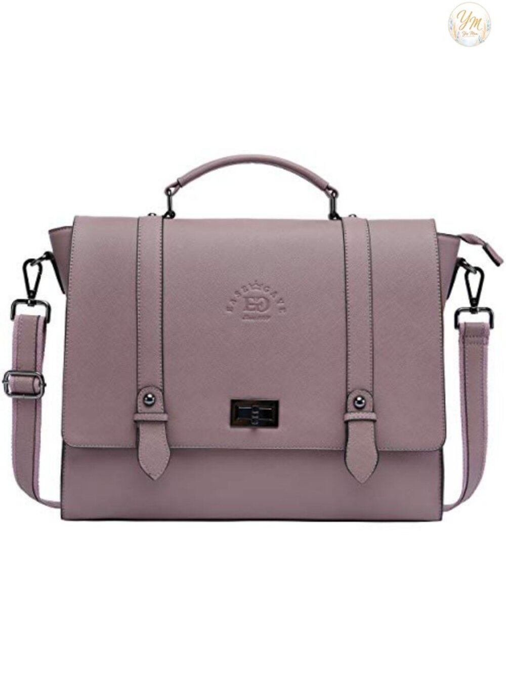 17 Inch Laptop Briefcase Saffiano Eco-leather Multi Compartment Tote